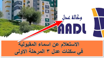 ADDL 3 .. الاستعلام عن أسماء المقبولين في سكنات عدل 3 المرحلة الاولى وموعد انطلاق الثانية