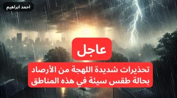 عاجل تحذيرات جوية من الأرصاد بأمطار وصواعق رعدية ورياح شديدة خطيره.. التفاصيل