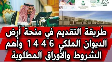 كيفية التقديم على منحة أرض الديوان الملكي 1446 وأهم الشروط والأوراق المطلوبة