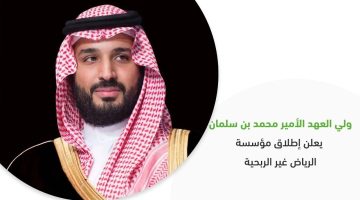 ولي العهد السعودى يعلن إطلاق مؤسسة الرياض غير الربحية وتشكيل مجلس إدارتها