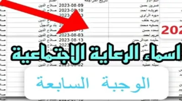 الان.. رابط الاستعلام عن أسماء المشمولين بالرعاية الاجتماعية 2024 الوجبة السابعة