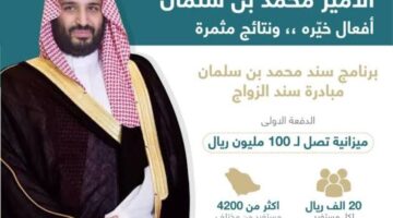 رابط التسجيل في مبادرة سند محمد بن سلمان للمقبلين على الزواج واهم الشروط