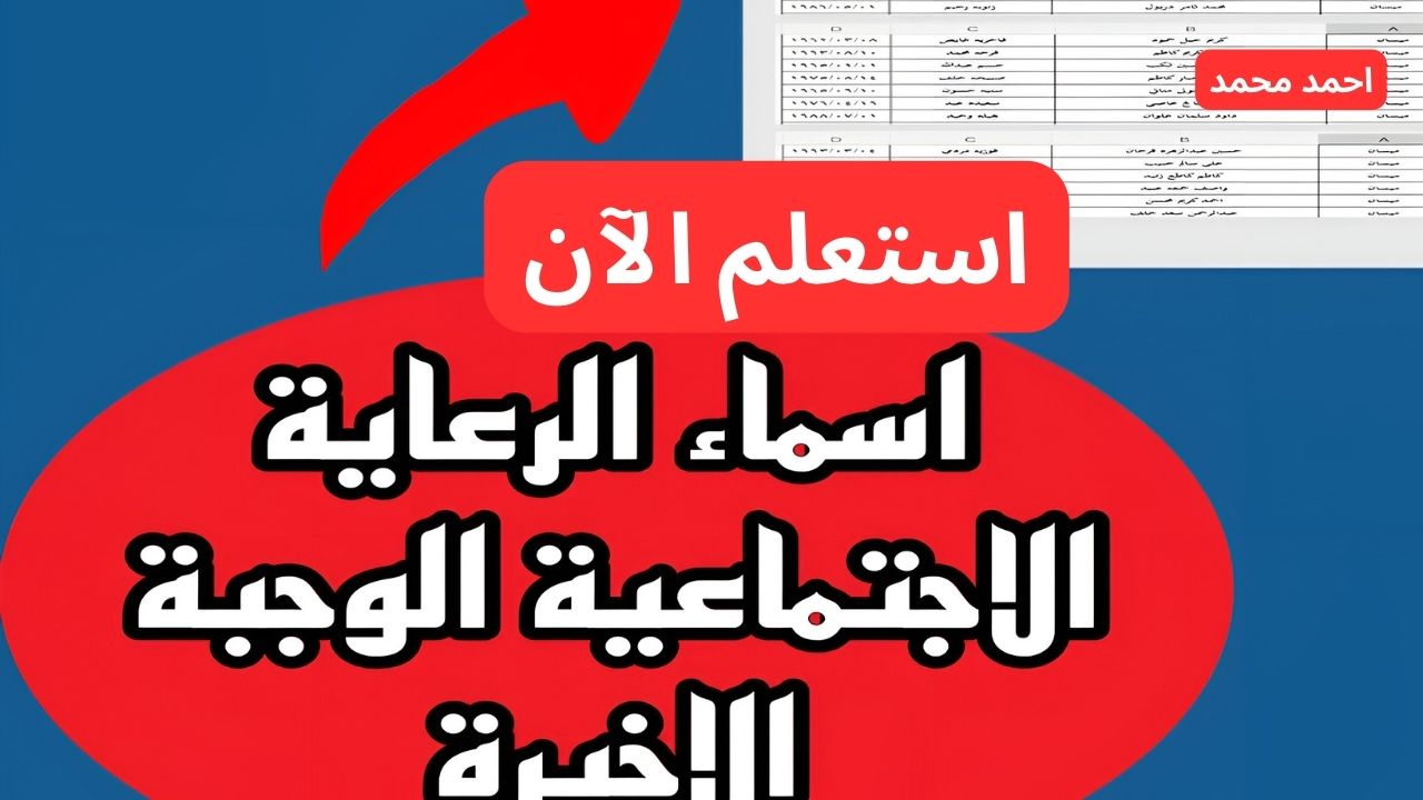 شوف اسمك.. أسماء المشمولين بالرعاية الاجتماعية الوجبة السابعة 2024 العراق PDF