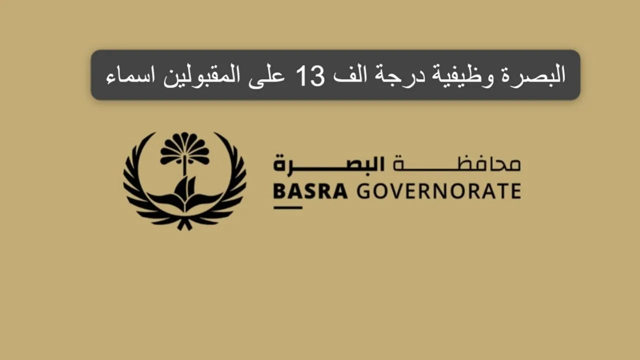 الموقع الرسمى لديوان البصرة يكشف خطوات الاستعلام عن اسماء المقبولين في 13 الف درجة وظيفية البصرة 2024 وشروط التقديم المطلوبة