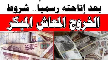 شوف امتا تاخذ معاشين مع بعض.. شروط الحصول على المعاش المبكر2024