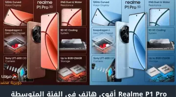 “وحش ريلمي”.. هاتف Realme P1 Pro بشاشة أموليد منحنية وكاميرا بدقة 50 ميجا بكسل وداعم لشبكات الـ 5G.. السعر غير قابل للمنافسة