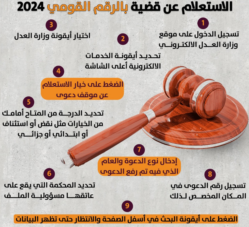 “رابط مباشر”.. الاستعلام عن قضية بالرقم القومي 2024 الكترونياً عير موقع وزارة العدل المصرية moj.gov.eg