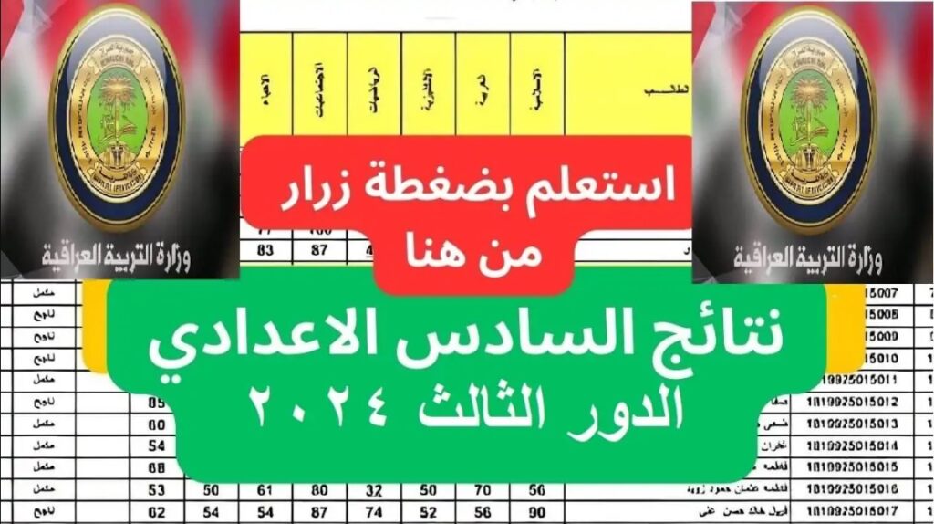 موعد إعلان نتائج السادس الاعدادي 2024 الدور الثالث