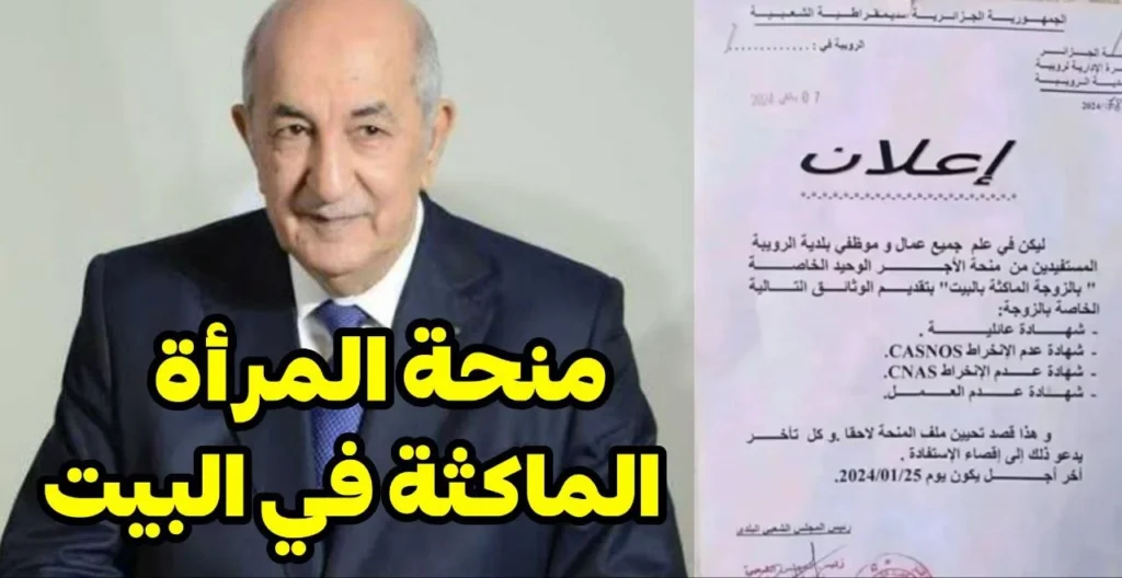 الوكالة الوطنية للتشغيل منحة المرأة الماكثة في البيت