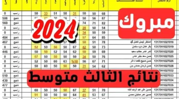 بالرقم الامتحاني..  رابط استخراج عن نتائج الثالث متوسط الدور الثالث 2024