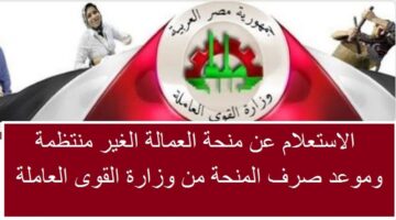 “بقيمة 500 جنيه” موعد صرف منحة العمالة الغير منتظمة 2025 وخطوات الاستعلام عن قيمة المنحة عبر manpower.gov.eg